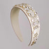 embroidered crystal and floral design bridal headband, twigs and honey