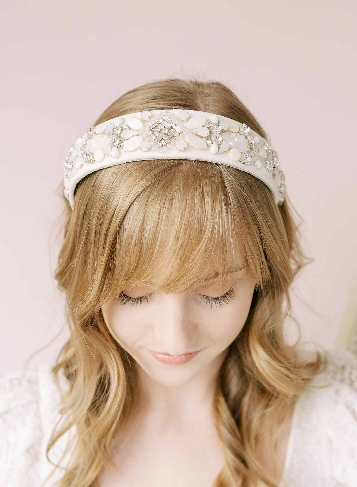 Graphic crystal embroidered headband - Style #2151