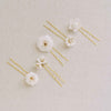 bridal clay flower hair pin set, bobby pins by twigs and honey