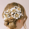 vintage inspired flower hair comb, weddings, by twigs & honey
