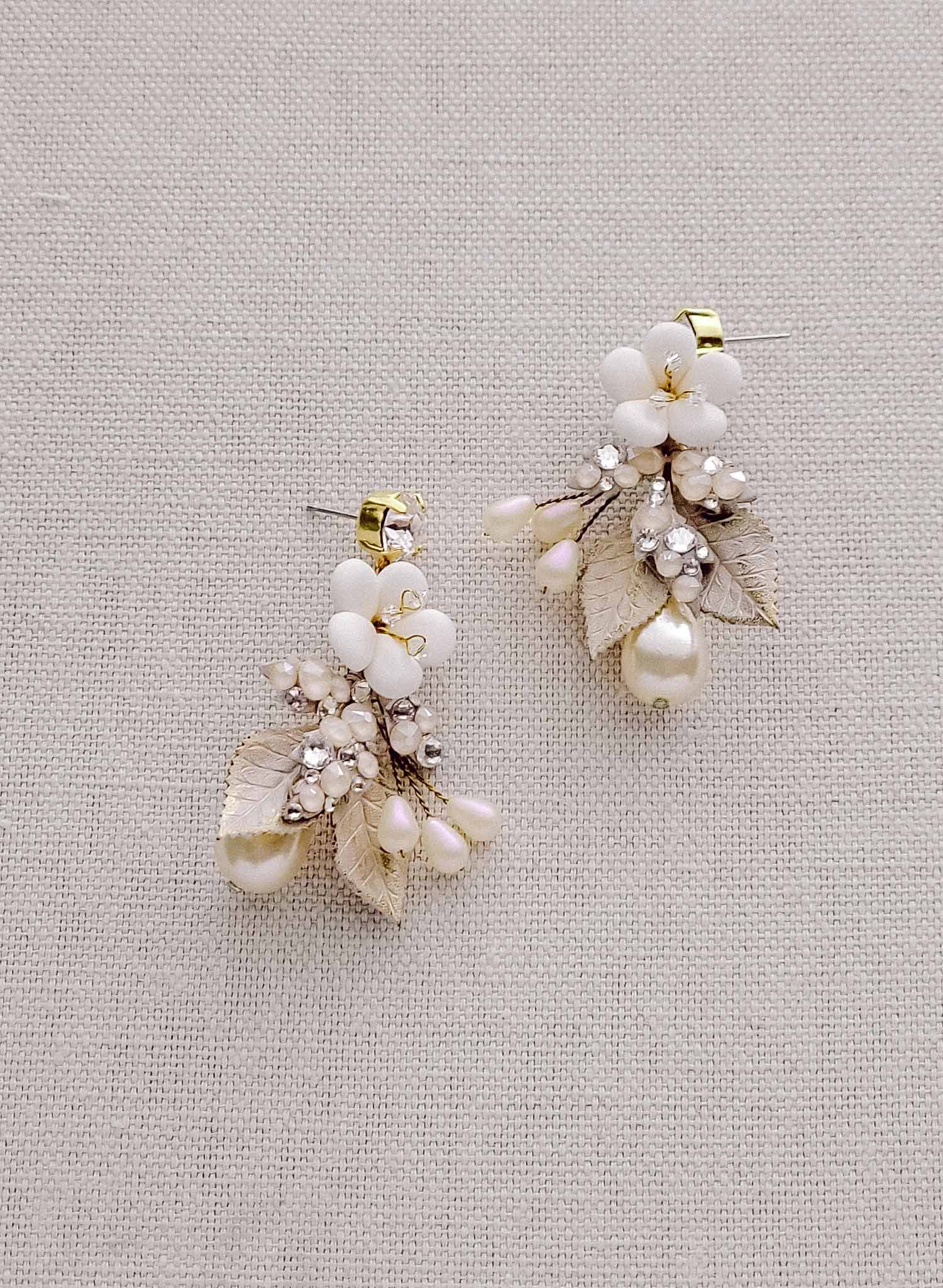 Floral cheap crystal earrings
