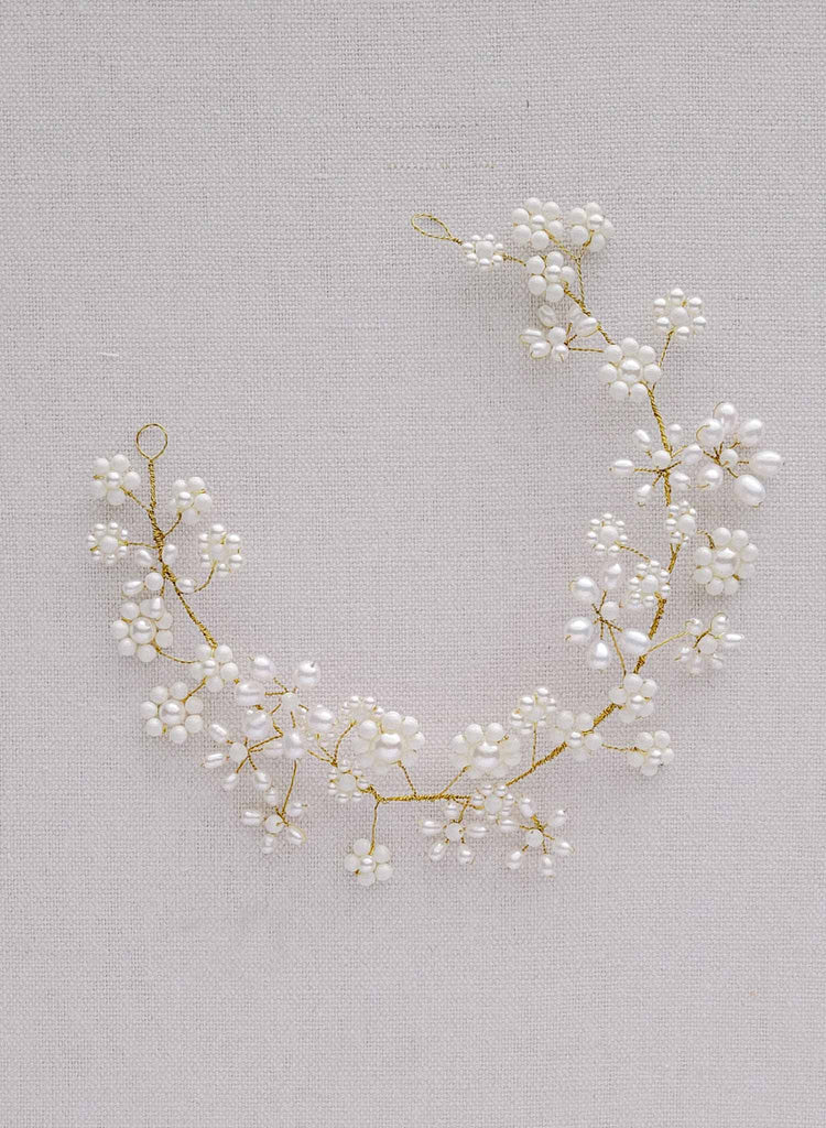 freshwater pearl hair vine, hair adornment by twigs & honey