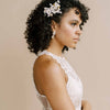 clay flower bridal hair comb by twigs and honey