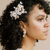 clay flower bridal hair comb by twigs and honey