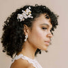 clay flower bridal hair comb by twigs and honey