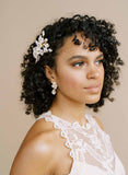 clay flower bridal hair comb by twigs and honey