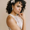 clay flower bridal hair comb by twigs and honey