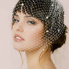 pearl birdcage veil, modern veil by twigs & honey