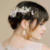 wedding clay flower headpiece, hair adornment by twigs and honey