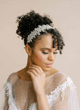 silver bridal crystal headband, headpiece by twigs and honey