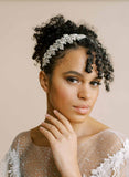 silver bridal crystal headband, headpiece by twigs and honey