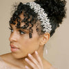 silver bridal crystal headband, headpiece by twigs and honey