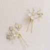 bride handmade flower hairpins by twigsandhoney