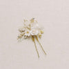 bridal clay flower hair pin by twigs & honey