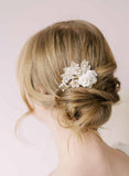 clay rose and pearl bridal hairpin by twigs & honey