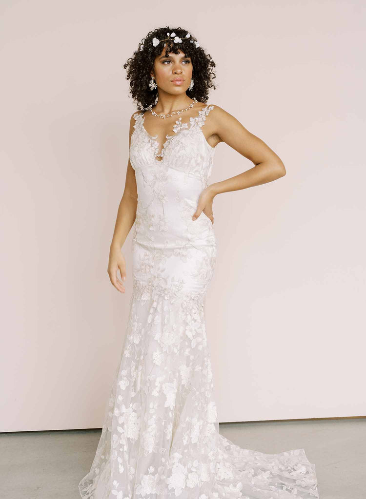 layering bridal floral hair vine by twigs & honey
