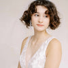 pearl bead bridal bow earrings by twigs & honey
