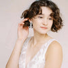 pearl bead bridal bow earrings by twigs & honey