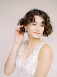 pearl bead bridal bow earrings by twigs & honey