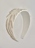 embroidered bridal crystal headband by twigs & honey