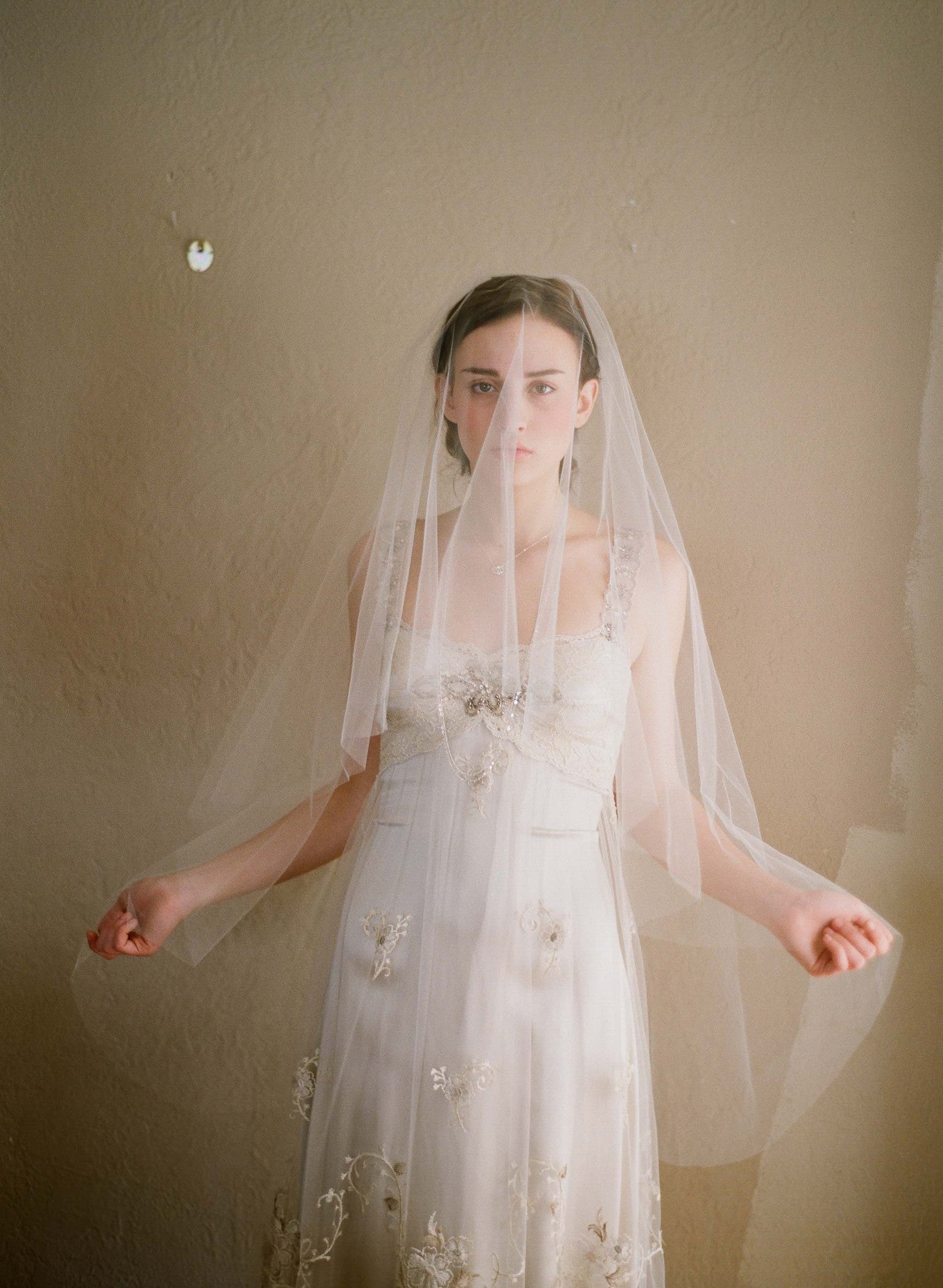 Ethereal Illusion Blusher Cathedral length veil