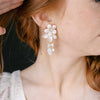 rose and leaf bridal earrings by twigs and honey