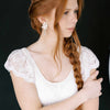 rose and leaf bridal earrings by twigs and honey