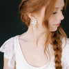 rose and leaf bridal earrings by twigs and honey