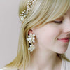 rose and leaf bridal earrings by twigs and honey