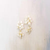 rose and leaf bridal earrings by twigs and honey