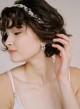 pearl and crystal small bridal earrings by twigs and honey