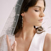 bridal modern crystal earrings by twigs & honey