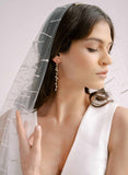 bridal modern crystal earrings by twigs & honey