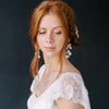 crystal and silk wedding earrings by twigs & honey