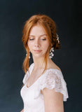 crystal and silk wedding earrings by twigs & honey