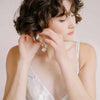 crystal and silk wedding earrings by twigs & honey