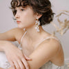 crystal and silk wedding earrings by twigs & honey