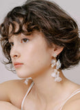 crystal and silk wedding earrings by twigs & honey