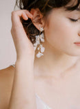 crystal and silk wedding earrings by twigs & honey