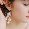 crystal and silk wedding earrings by twigs & honey