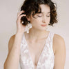 handmade flower and pearl bridal earrings by twigs and honey