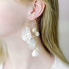 handmade flower and pearl bridal earrings by twigs and honey