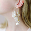 handmade flower and pearl bridal earrings by twigs and honey