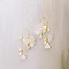 handmade flower and pearl bridal earrings by twigs and honey