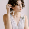 silk and flower bridal earrings by twigs & honey