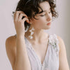 silk and flower bridal earrings by twigs & honey