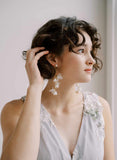 silk and flower bridal earrings by twigs & honey