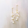 silk and flower bridal earrings by twigs & honey