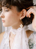 wedding pearl drop earrings by twigs and honey