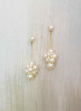 wedding pearl drop earrings by twigs and honey